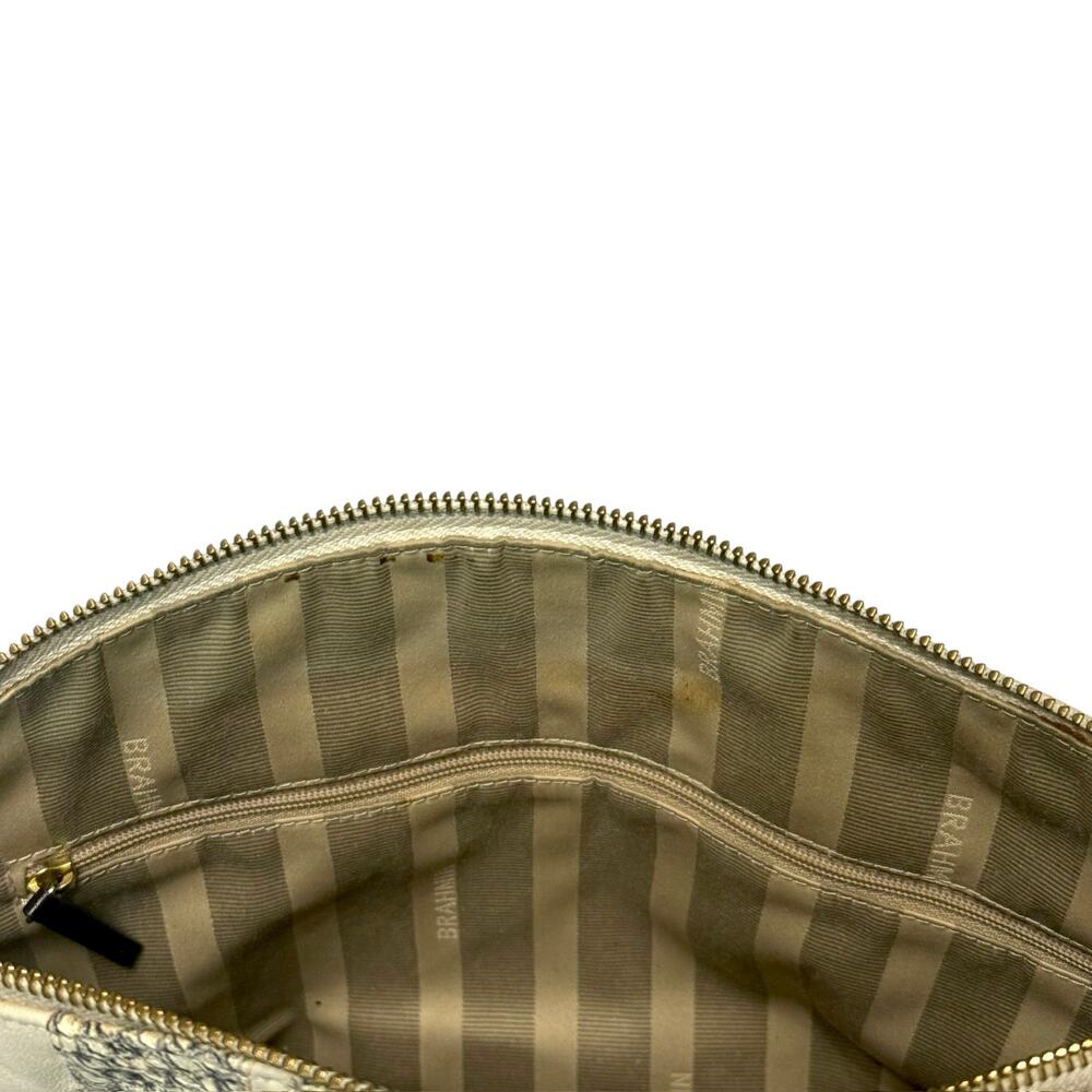 Brahmin Duxbury Creme Solymar Satchel in Tan/Brown - Croc-Embossed Leather - Picture 7 of 9